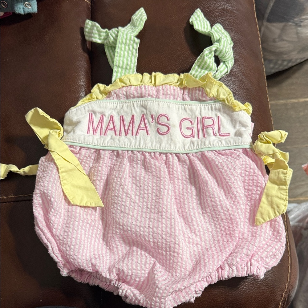 Mama's Girl Pink and Yellow One Piece